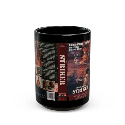 STRIKER (VHS COVER) - Black Coffee Mug-15oz-Go Mug Yourself