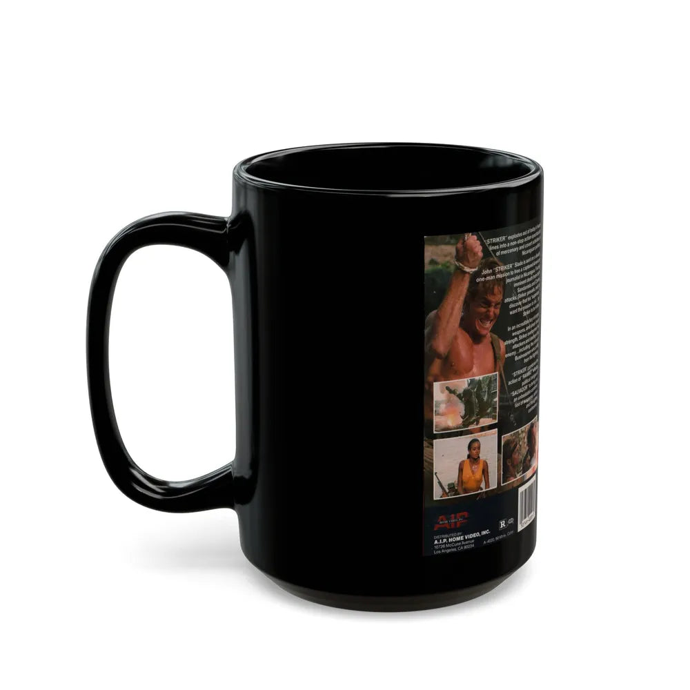 STRIKER (VHS COVER) - Black Coffee Mug-Go Mug Yourself