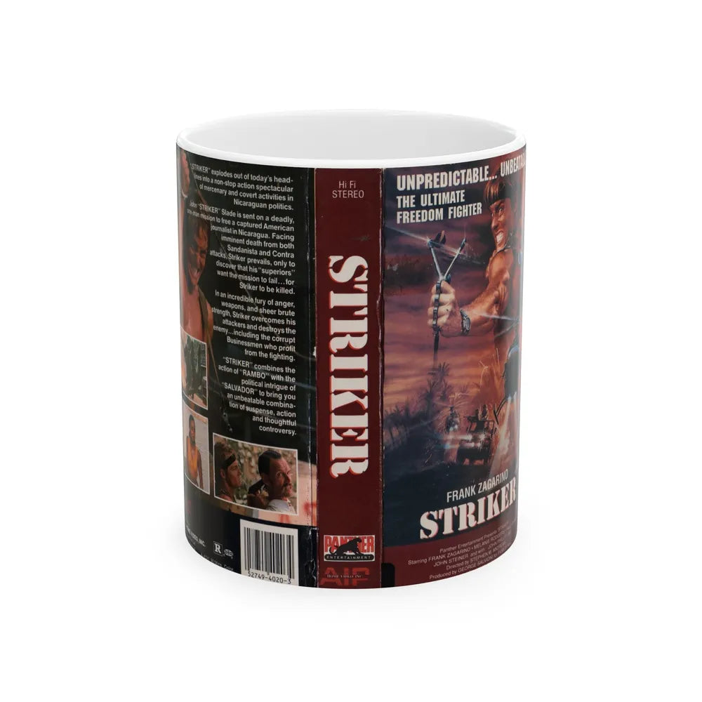 STRIKER (VHS COVER) - White Coffee Mug-11oz-Go Mug Yourself