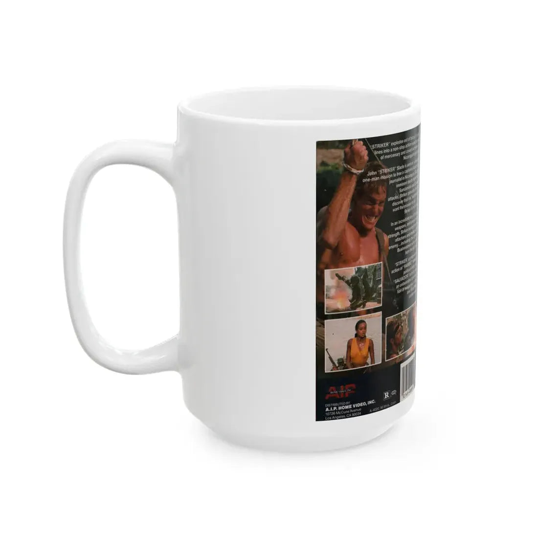 STRIKER (VHS COVER) - White Coffee Mug - Go Mug Yourself