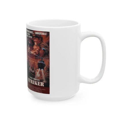 STRIKER (VHS COVER) - White Coffee Mug - Go Mug Yourself