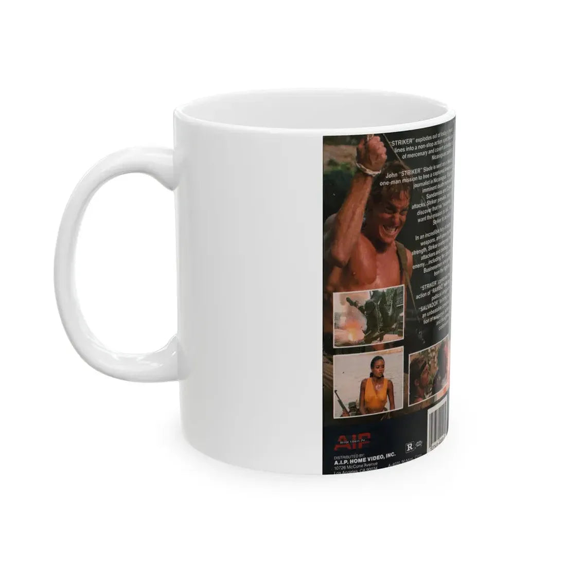 STRIKER (VHS COVER) - White Coffee Mug - Go Mug Yourself
