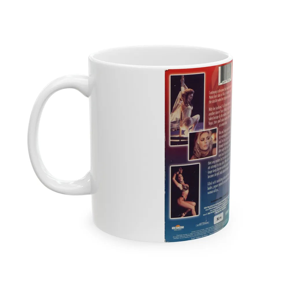 STRIP FOR ACTION (VHS COVER) - White Coffee Mug-Go Mug Yourself