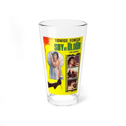 STRIP NUDE FOR YOUR KILLER (TURKISH) 1975 Movie Poster - Pint Glass 16oz-16oz-Go Mug Yourself