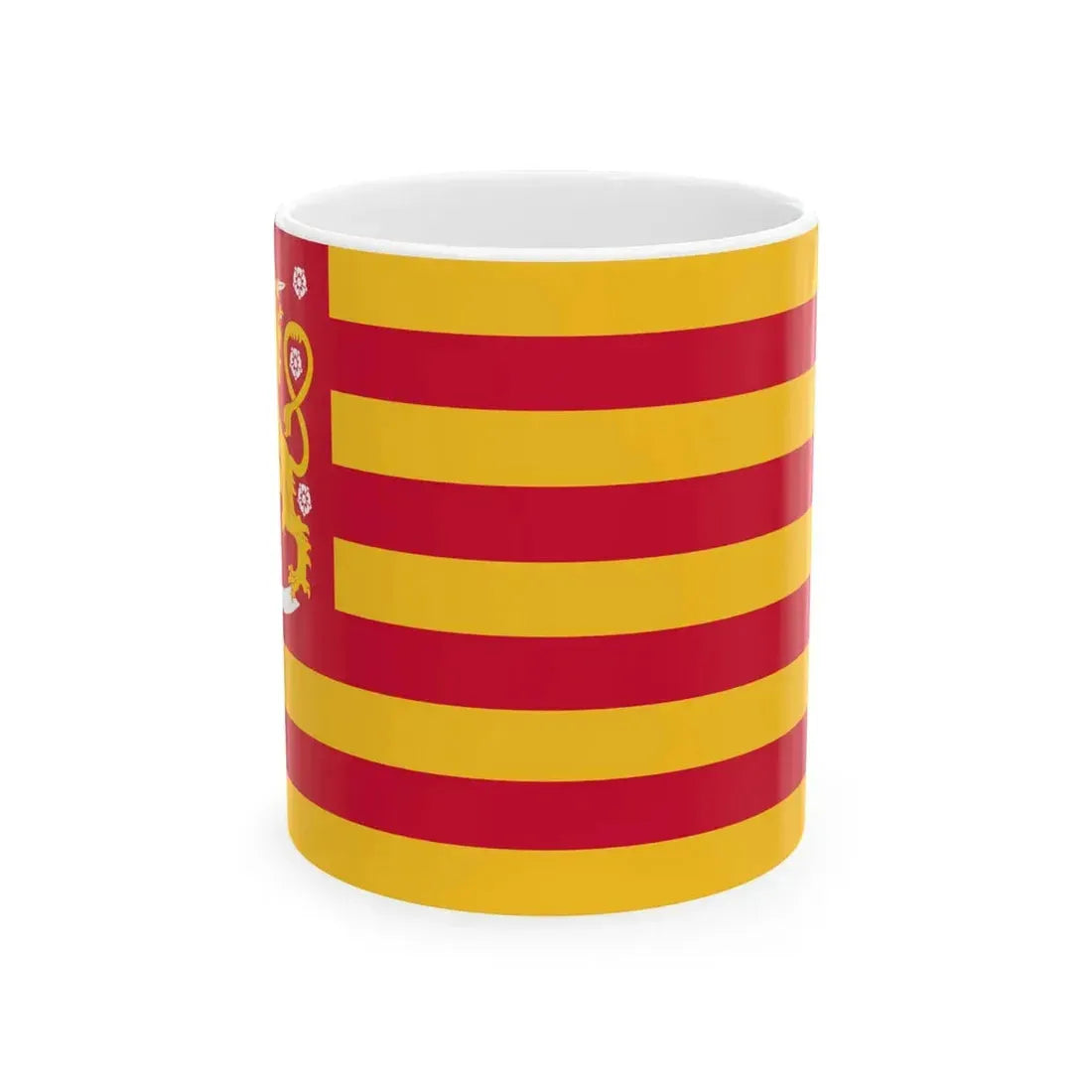 Striped Flag of Finland unofficial (Finland) White Coffee Mug 11oz - Go Mug Yourself