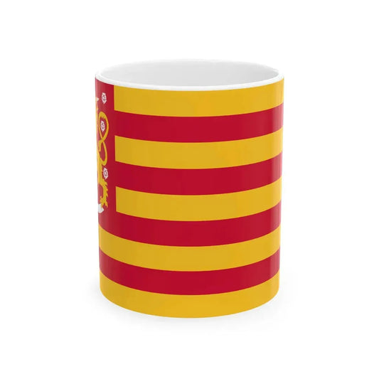 Striped Flag of Finland unofficial (Finland) White Coffee Mug 11oz - Go Mug Yourself