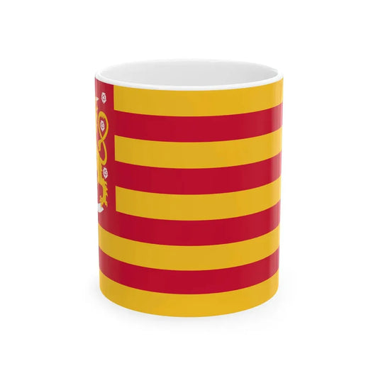 Striped Flag of Finland unofficial (Finland) White Coffee Mug 11oz - Go Mug Yourself