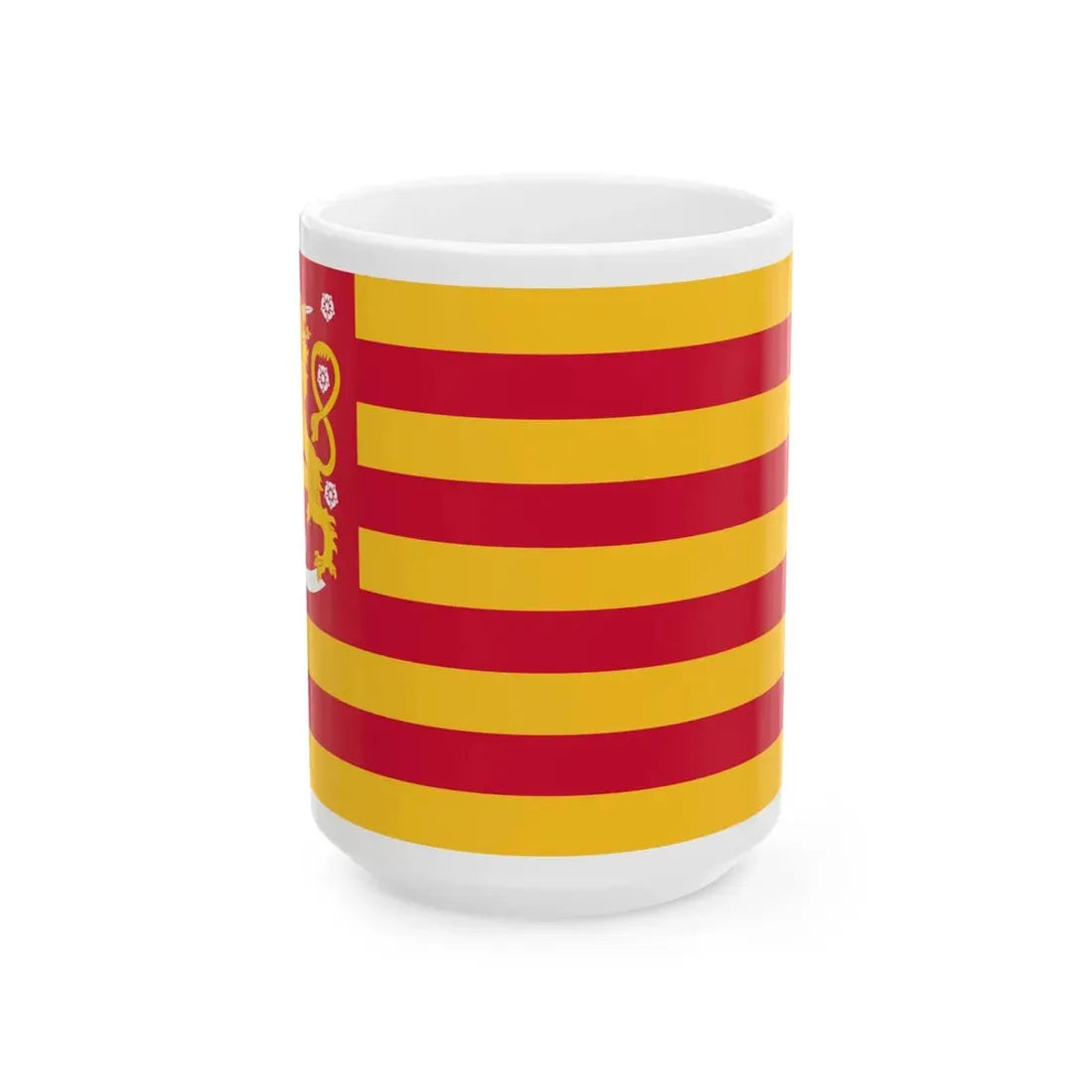 Striped Flag of Finland unofficial (Finland) White Coffee Mug 15oz - Go Mug Yourself