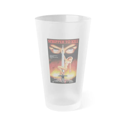 STRIPPED TO KILL 1987 Movie Poster - Frosted Pint Glass 16oz Default Title - Go Mug Yourself