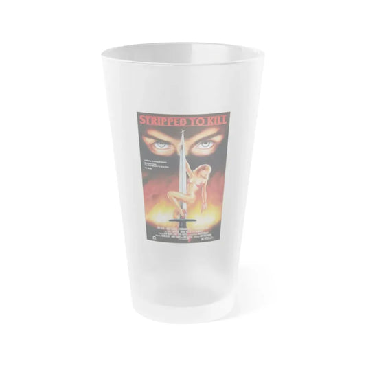 STRIPPED TO KILL 1987 Movie Poster - Frosted Pint Glass 16oz Default Title - Go Mug Yourself