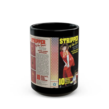 STRIPPER OF THE YEAR (VHS COVER) - Black Coffee Mug-15oz-Go Mug Yourself