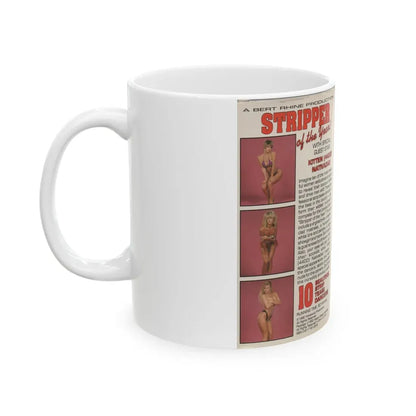 STRIPPER OF THE YEAR (VHS COVER) - White Coffee Mug - Go Mug Yourself