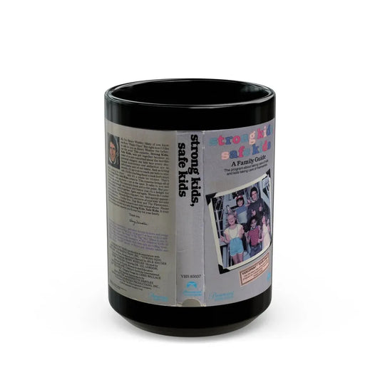 STRONG KIDS SAFE KIDS A FAMILY GUIDE (VHS COVER) - Black Coffee Mug 15oz - Go Mug Yourself