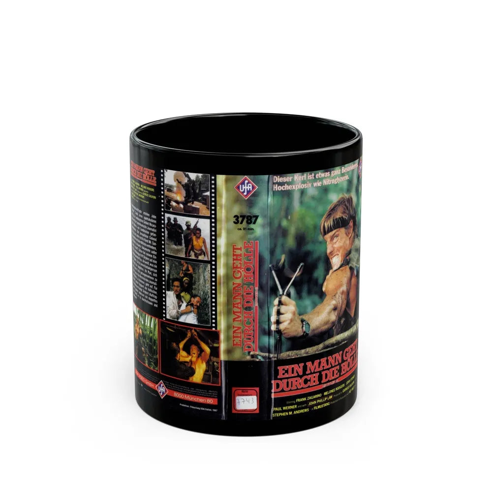 STRYKER GERMAN (VHS COVER) - Black Coffee Mug-11oz-Go Mug Yourself