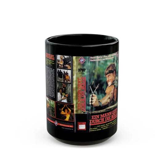 STRYKER GERMAN (VHS COVER) - Black Coffee Mug 15oz - Go Mug Yourself