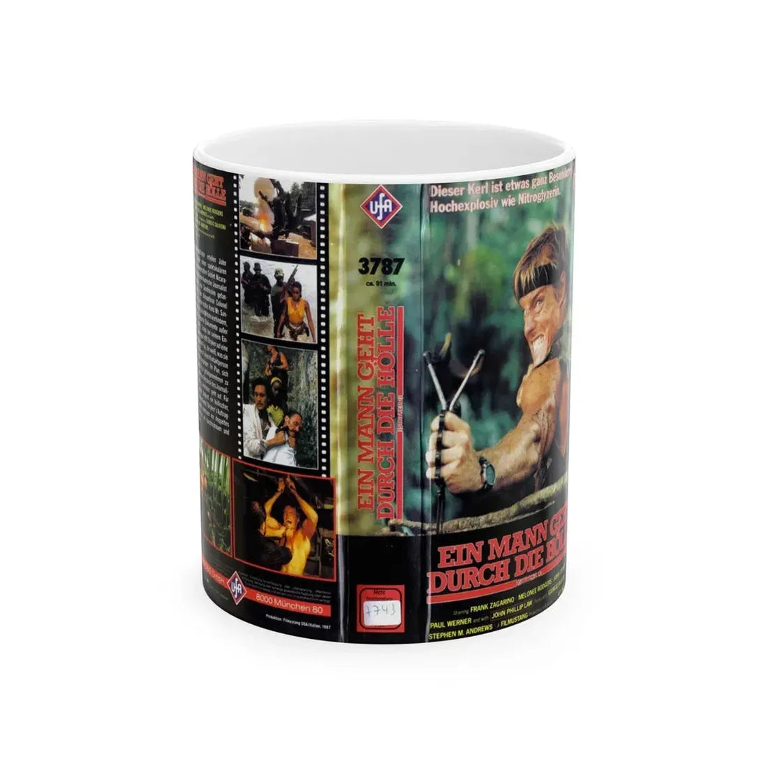 STRYKER GERMAN (VHS COVER) - White Coffee Mug 11oz - Go Mug Yourself