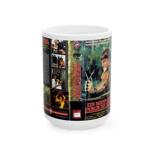 STRYKER GERMAN (VHS COVER) - White Coffee Mug 15oz - Go Mug Yourself