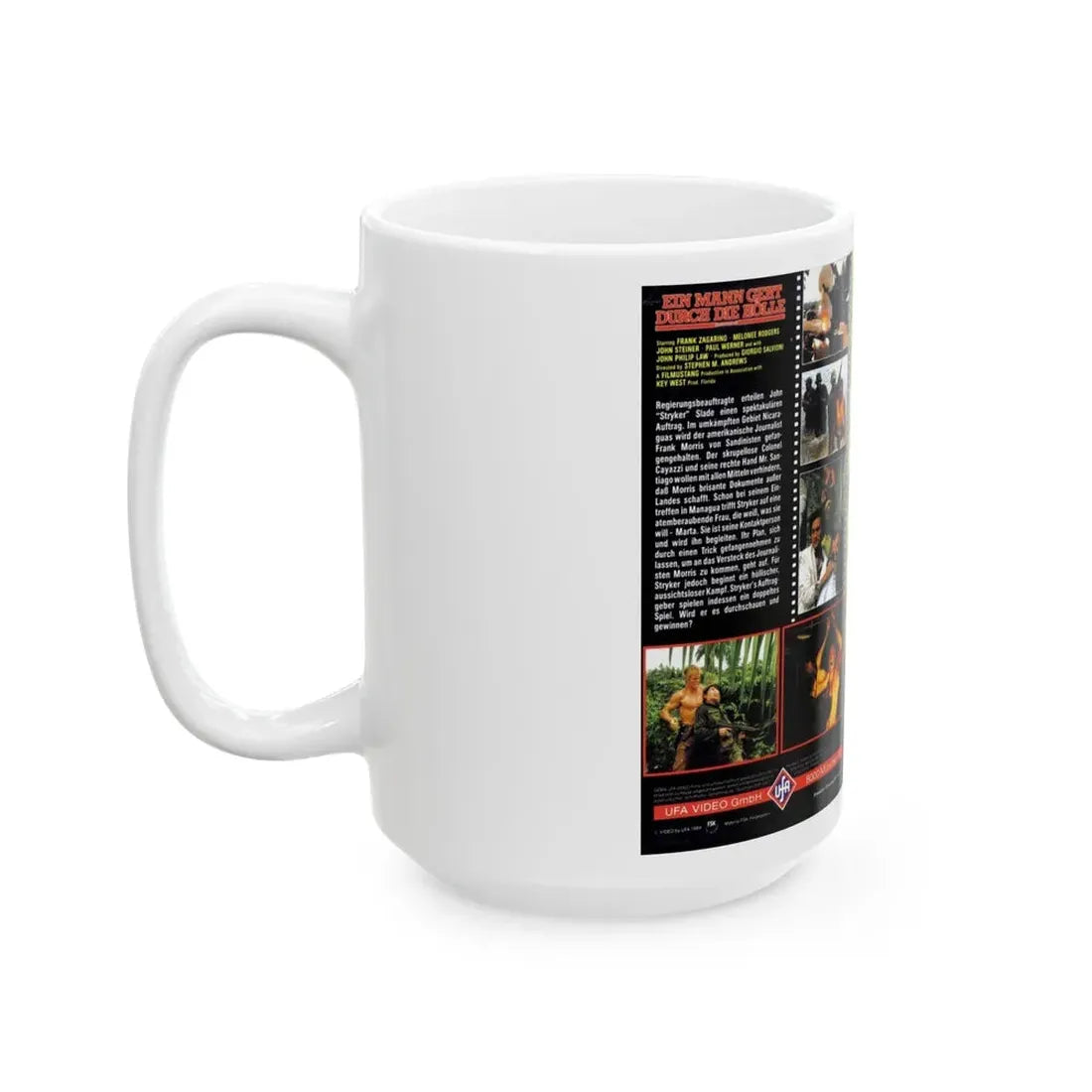 STRYKER GERMAN (VHS COVER) - White Coffee Mug - Go Mug Yourself