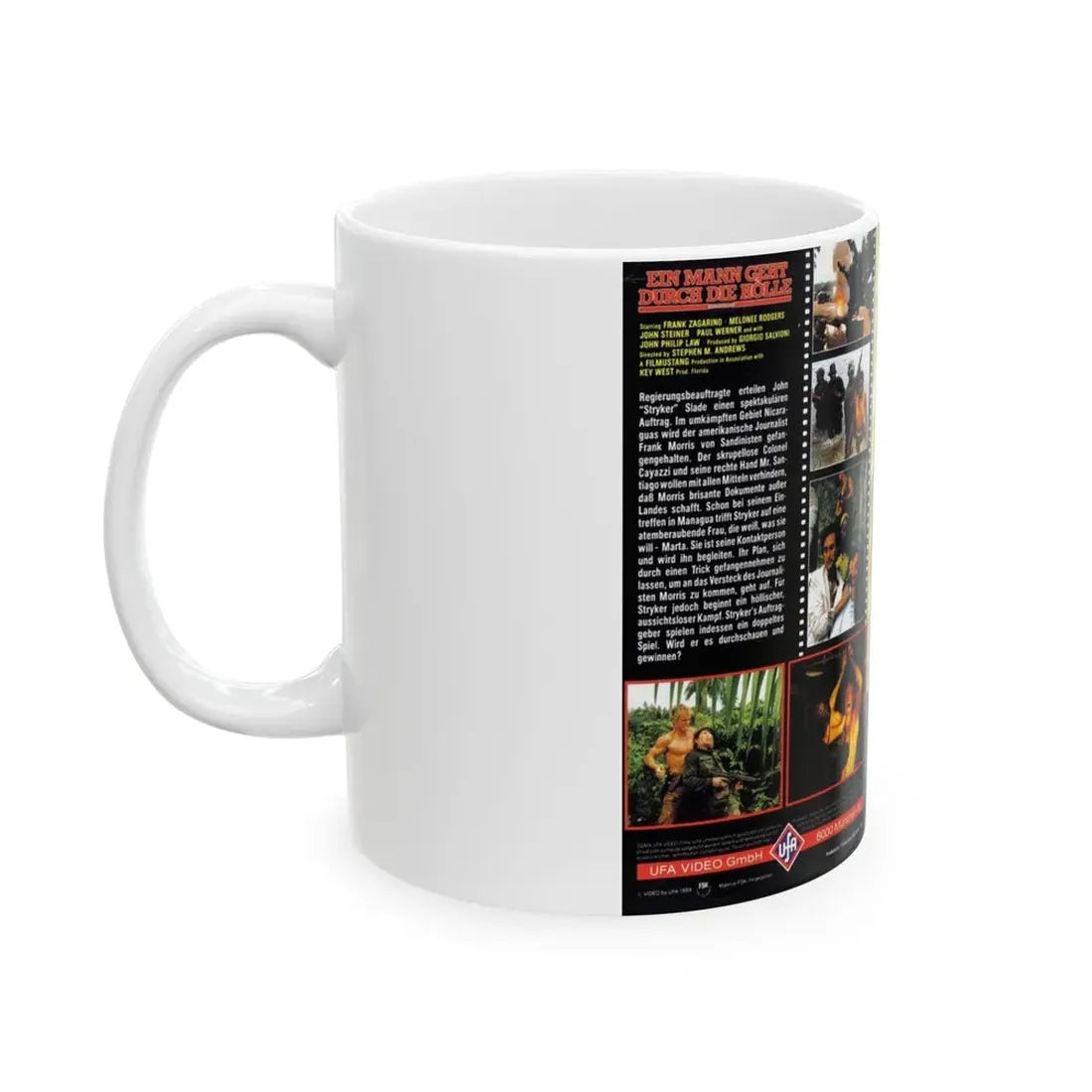 STRYKER GERMAN (VHS COVER) - White Coffee Mug - Go Mug Yourself