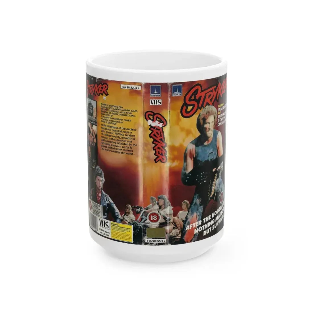 STRYKER STEVE SANDOR (VHS COVER) - White Coffee Mug 15oz - Go Mug Yourself