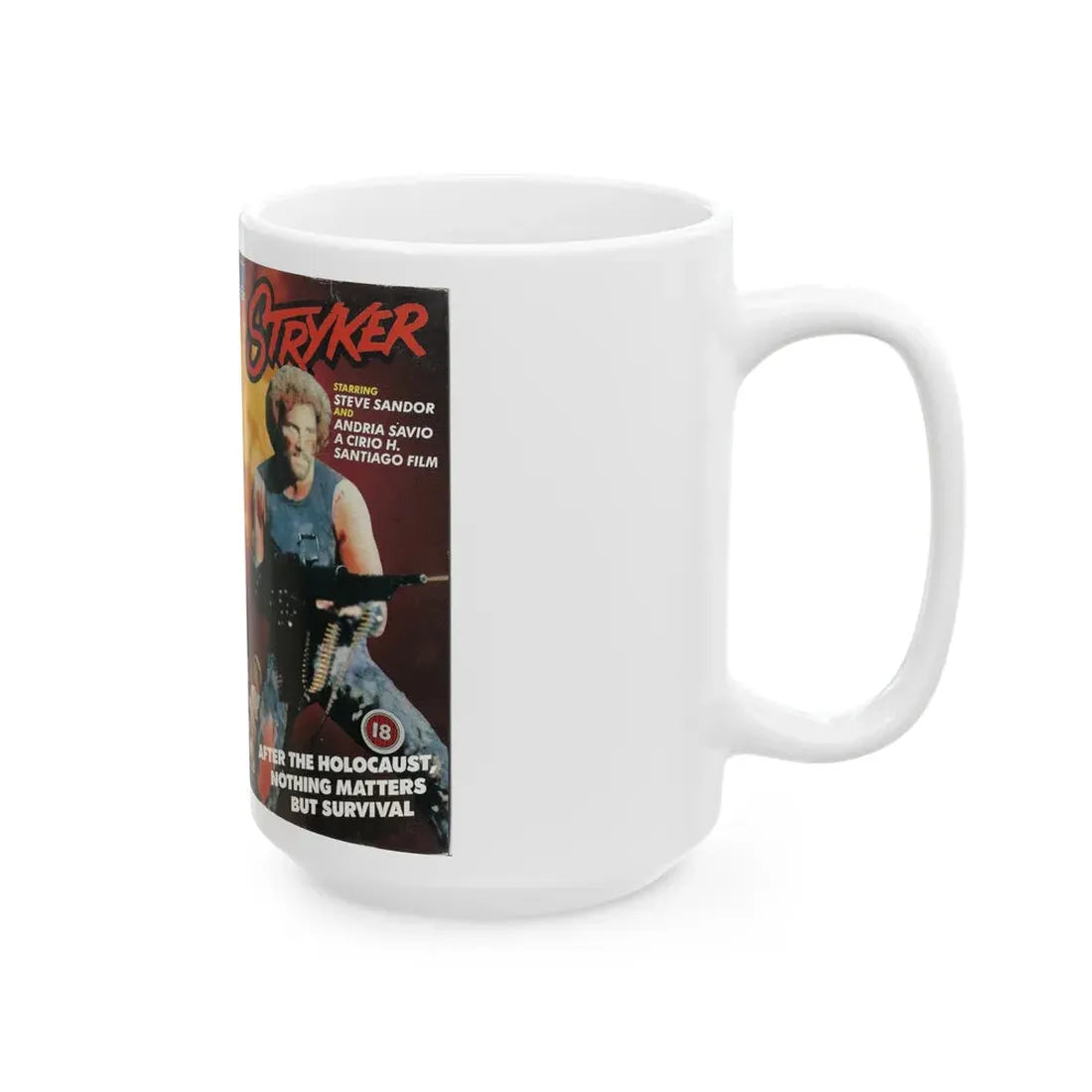 STRYKER STEVE SANDOR (VHS COVER) - White Coffee Mug - Go Mug Yourself