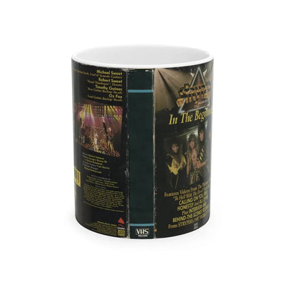 STRYPER IN THE BEGINNING version 2 (VHS COVER) - White Coffee Mug 11oz - Go Mug Yourself