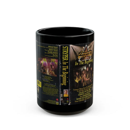 STRYPER IN THE BEGINNING (VHS COVER) - Black Coffee Mug-15oz-Go Mug Yourself