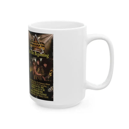 STRYPER IN THE BEGINNING (VHS COVER) - White Coffee Mug - Go Mug Yourself