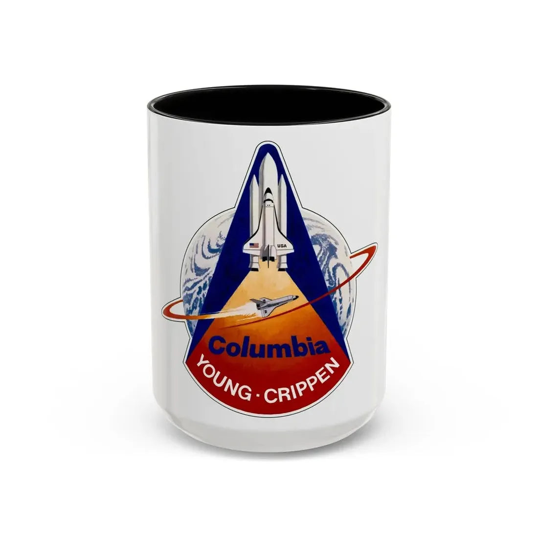 STS 1 (NASA) Accent Coffee Mug 15oz Black - Go Mug Yourself