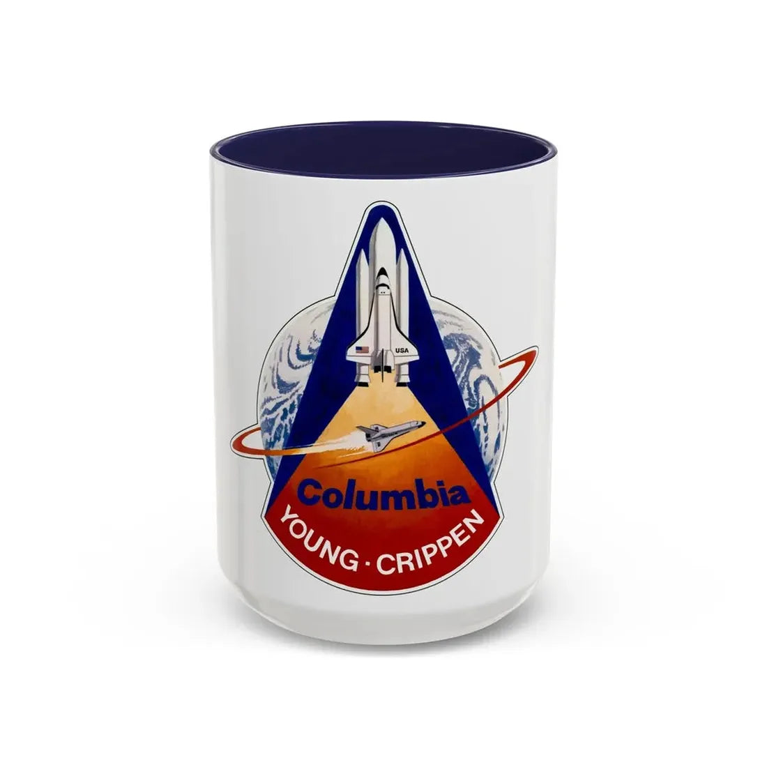 STS 1 (NASA) Accent Coffee Mug 15oz Navy - Go Mug Yourself
