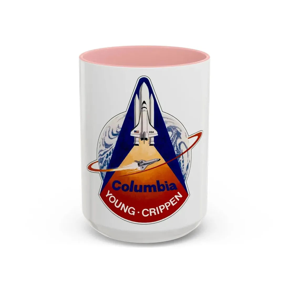 STS 1 (NASA) Accent Coffee Mug 15oz Pink - Go Mug Yourself