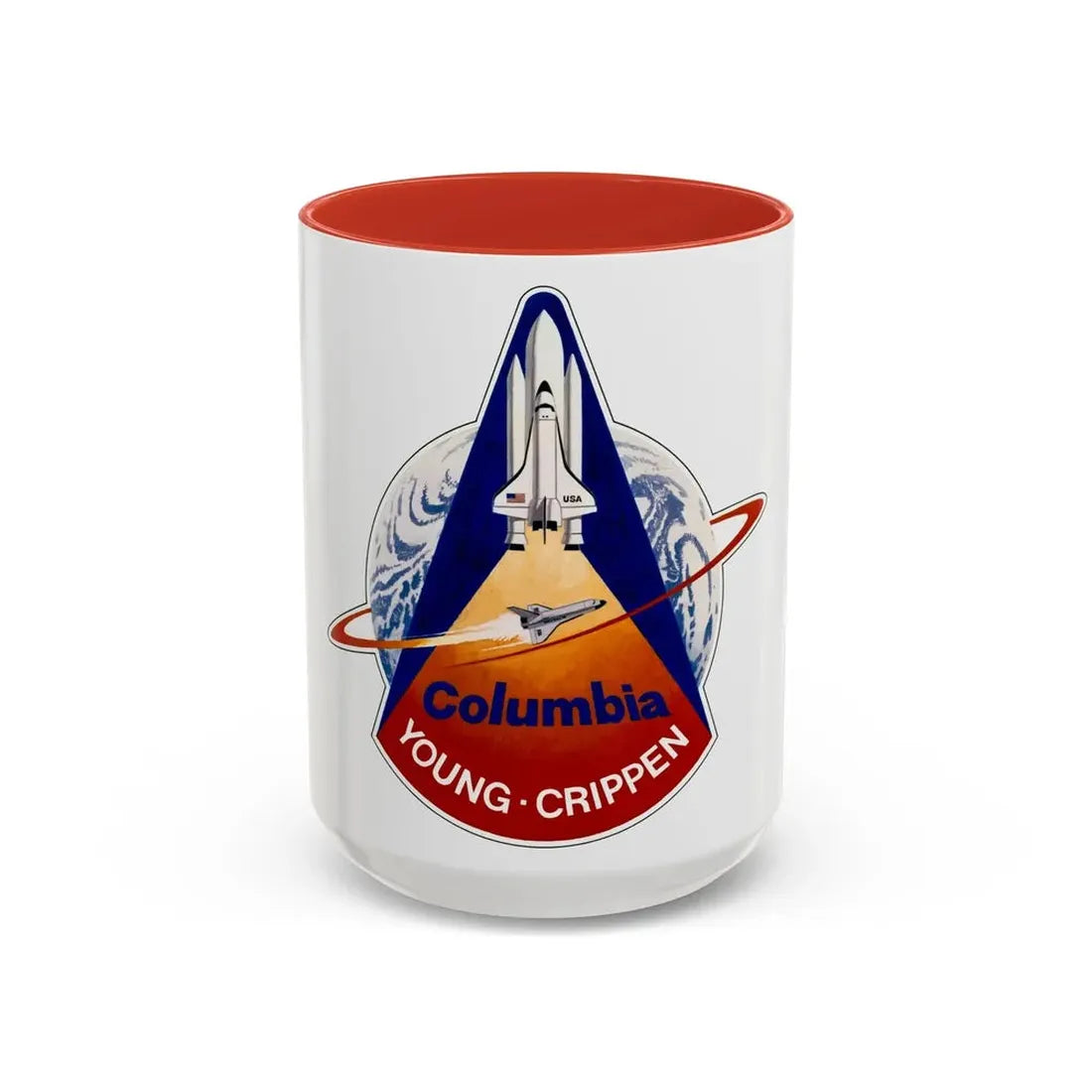 STS 1 (NASA) Accent Coffee Mug 15oz Red - Go Mug Yourself