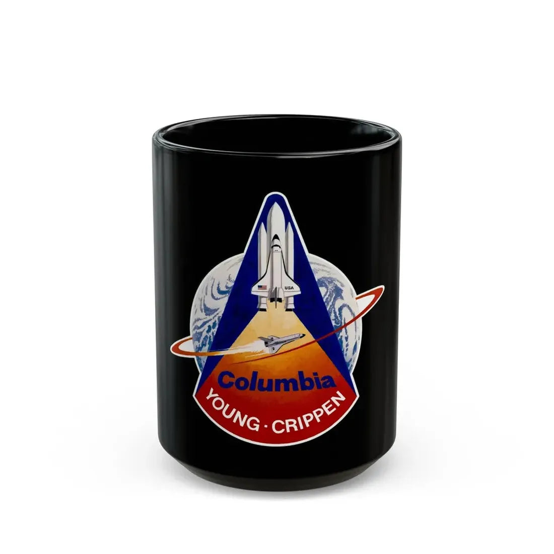 STS 1 (NASA) Black Coffee Mug 15oz - Go Mug Yourself