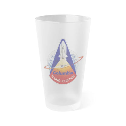 STS 1 (NASA) Frosted Pint Glass 16oz-Go Mug Yourself