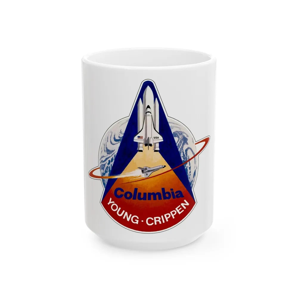 STS 1 (NASA) White Coffee Mug-15oz-Go Mug Yourself