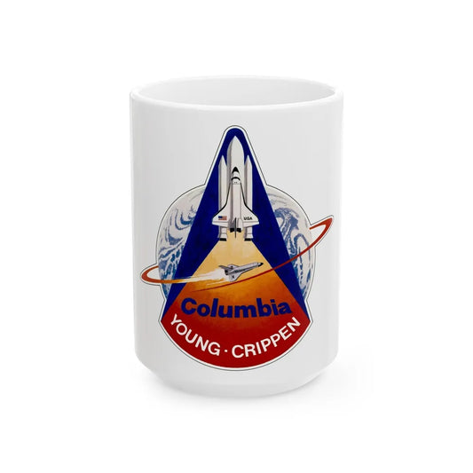 STS 1 (NASA) White Coffee Mug-15oz-Go Mug Yourself