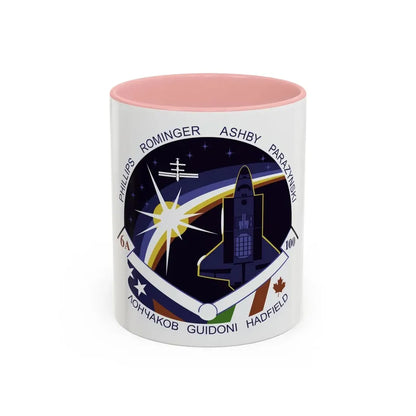 STS 100 (NASA) Accent Coffee Mug 11oz Pink - Go Mug Yourself