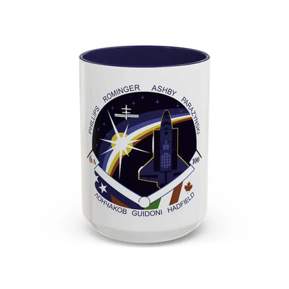 STS 100 (NASA) Accent Coffee Mug 15oz Navy - Go Mug Yourself