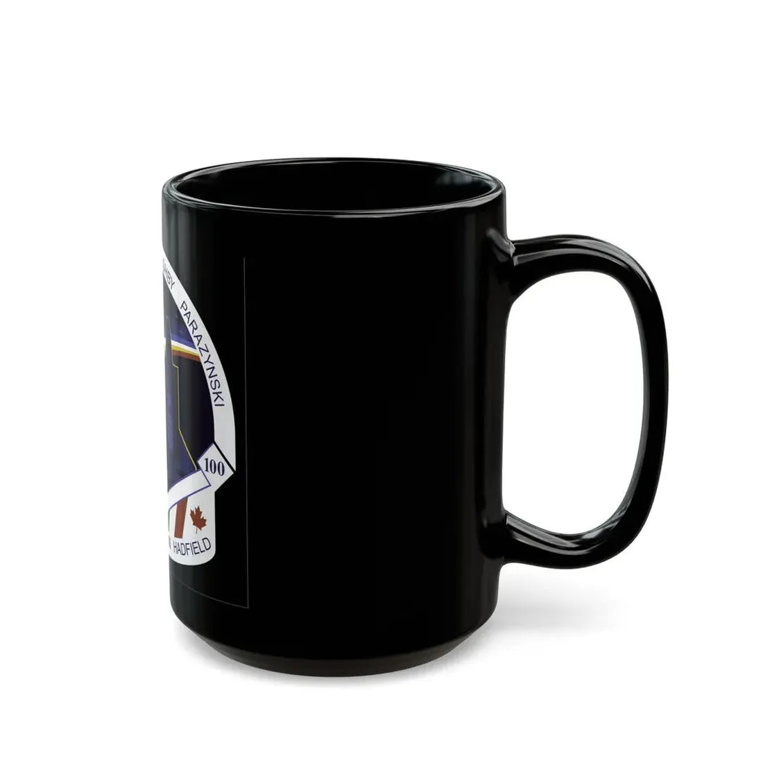 STS 100 (NASA) Black Coffee Mug - Go Mug Yourself