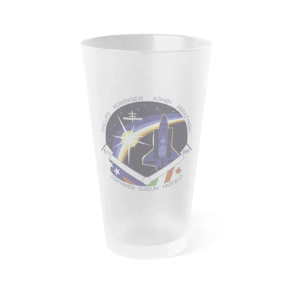 STS 100 (NASA) Frosted Pint Glass 16oz Default Title - Go Mug Yourself