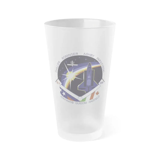 STS 100 (NASA) Frosted Pint Glass 16oz Default Title - Go Mug Yourself