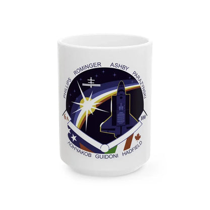 STS 100 (NASA) White Coffee Mug 15oz - Go Mug Yourself