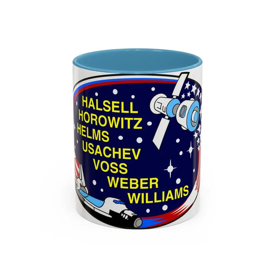 STS 101 (NASA) Accent Coffee Mug 11oz Light Blue - Go Mug Yourself