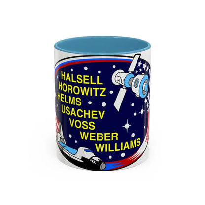 STS 101 (NASA) Accent Coffee Mug 11oz Light Blue - Go Mug Yourself