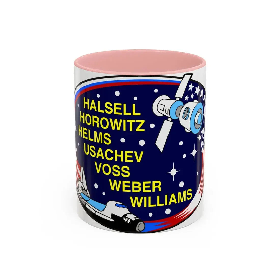 STS 101 (NASA) Accent Coffee Mug 11oz Pink - Go Mug Yourself