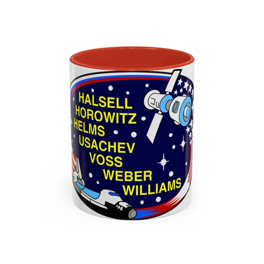 STS 101 (NASA) Accent Coffee Mug 11oz Red - Go Mug Yourself