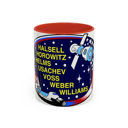 STS 101 (NASA) Accent Coffee Mug 11oz Red - Go Mug Yourself