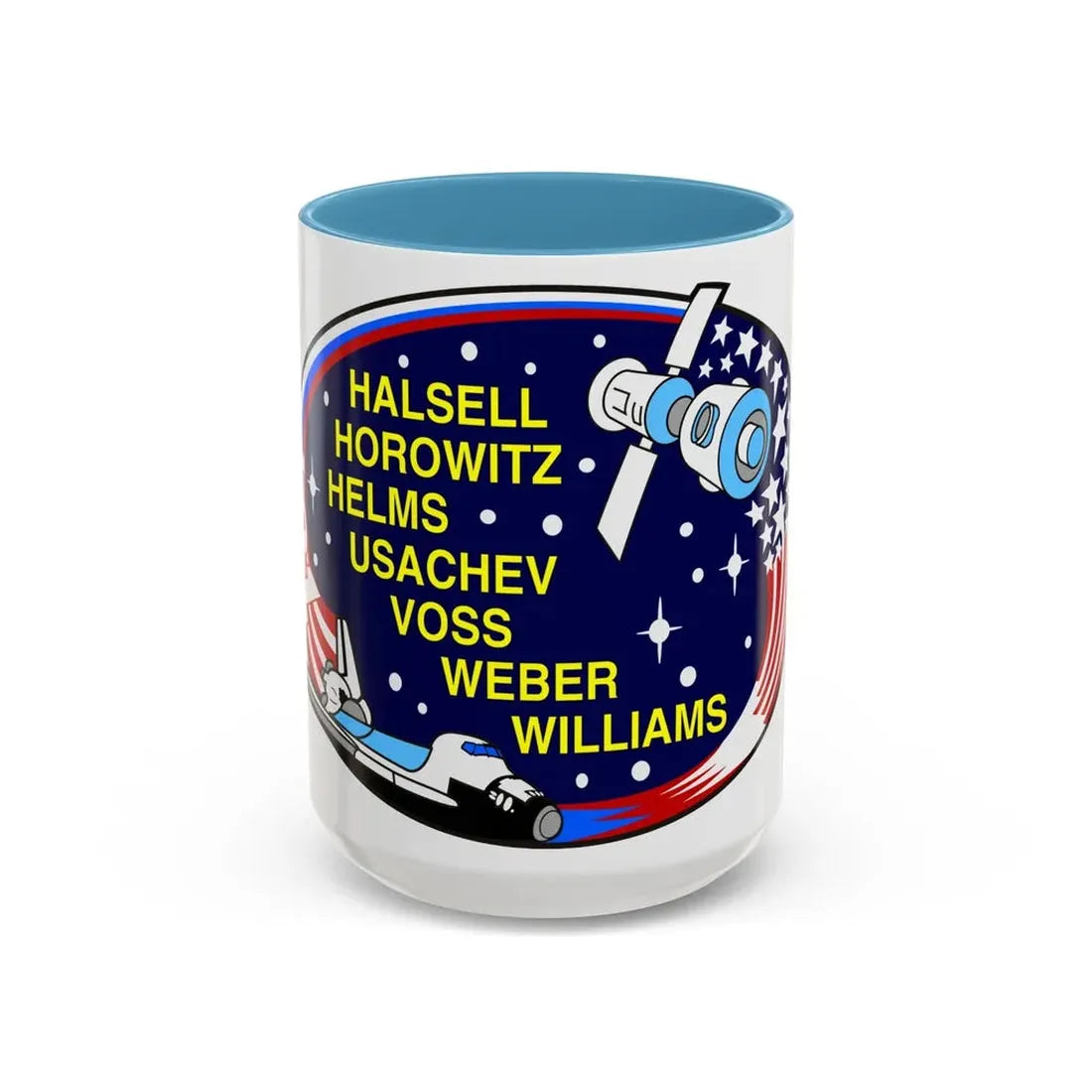 STS 101 (NASA) Accent Coffee Mug 15oz Light Blue - Go Mug Yourself