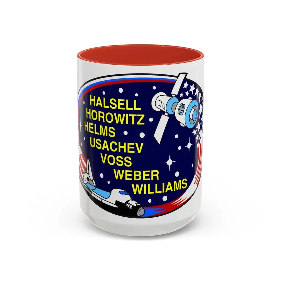 STS 101 (NASA) Accent Coffee Mug 15oz Red - Go Mug Yourself
