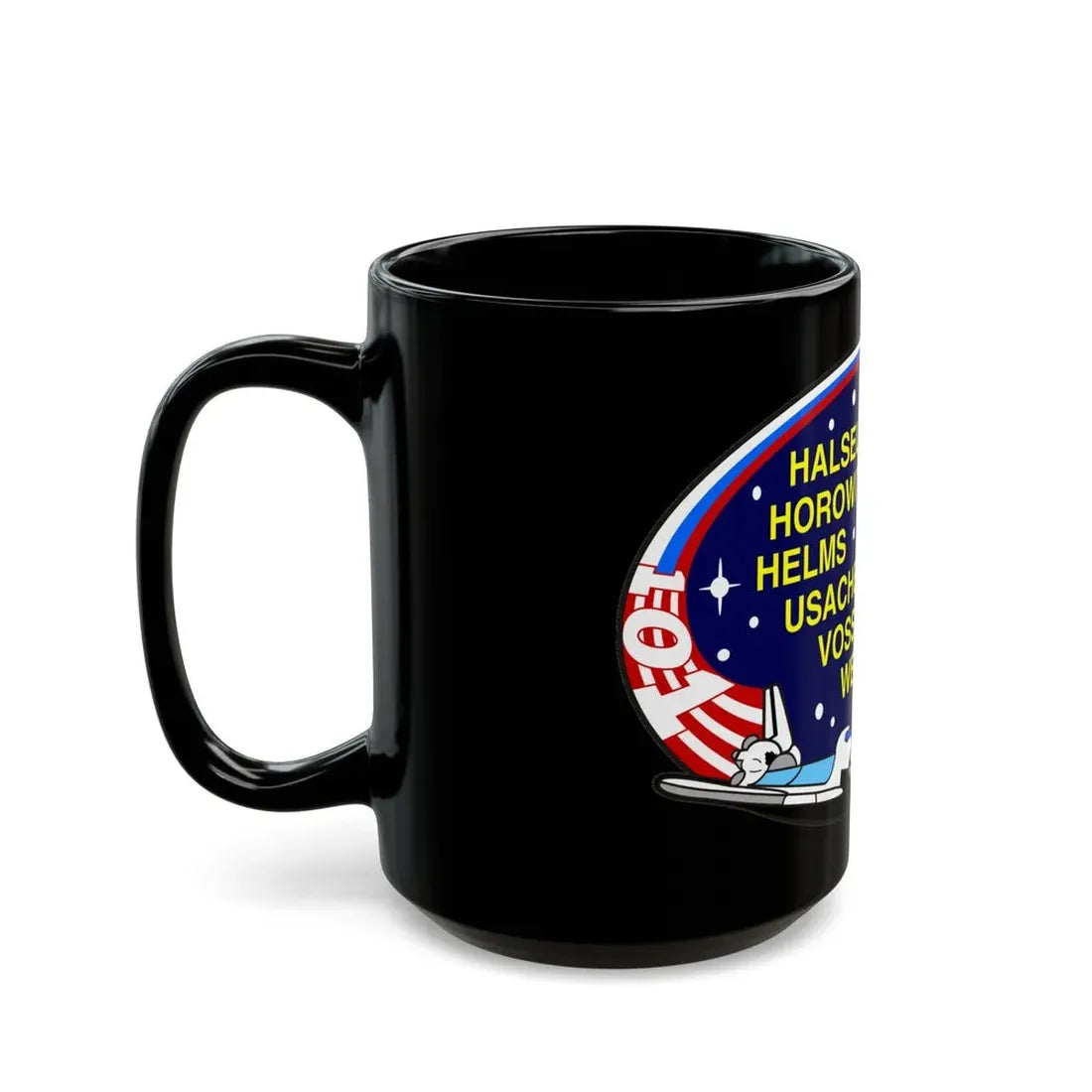 STS 101 (NASA) Black Coffee Mug - Go Mug Yourself